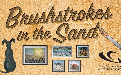 Poster for Gower College - Brushstrokes in the Sand