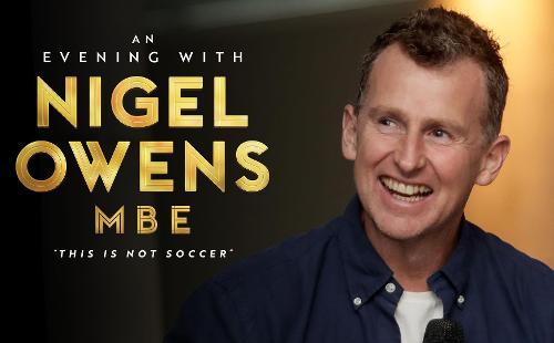 Poster for An Evening with Nigel Owens MBE