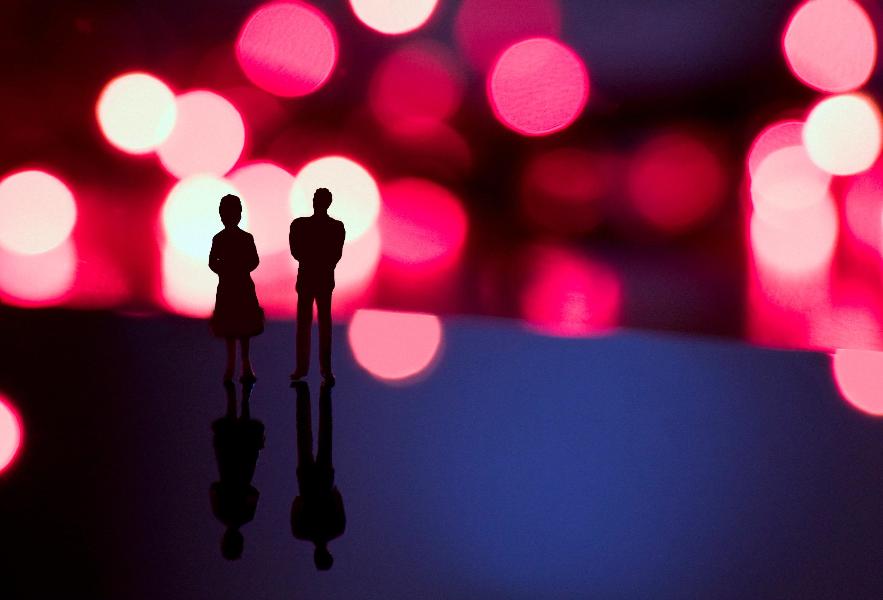 Silhouette bokeh